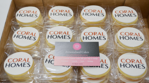 corporate logo cookies